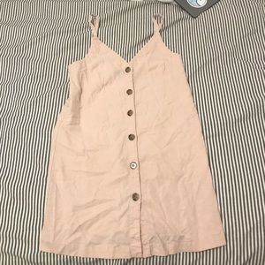 light pink topshop button down dress